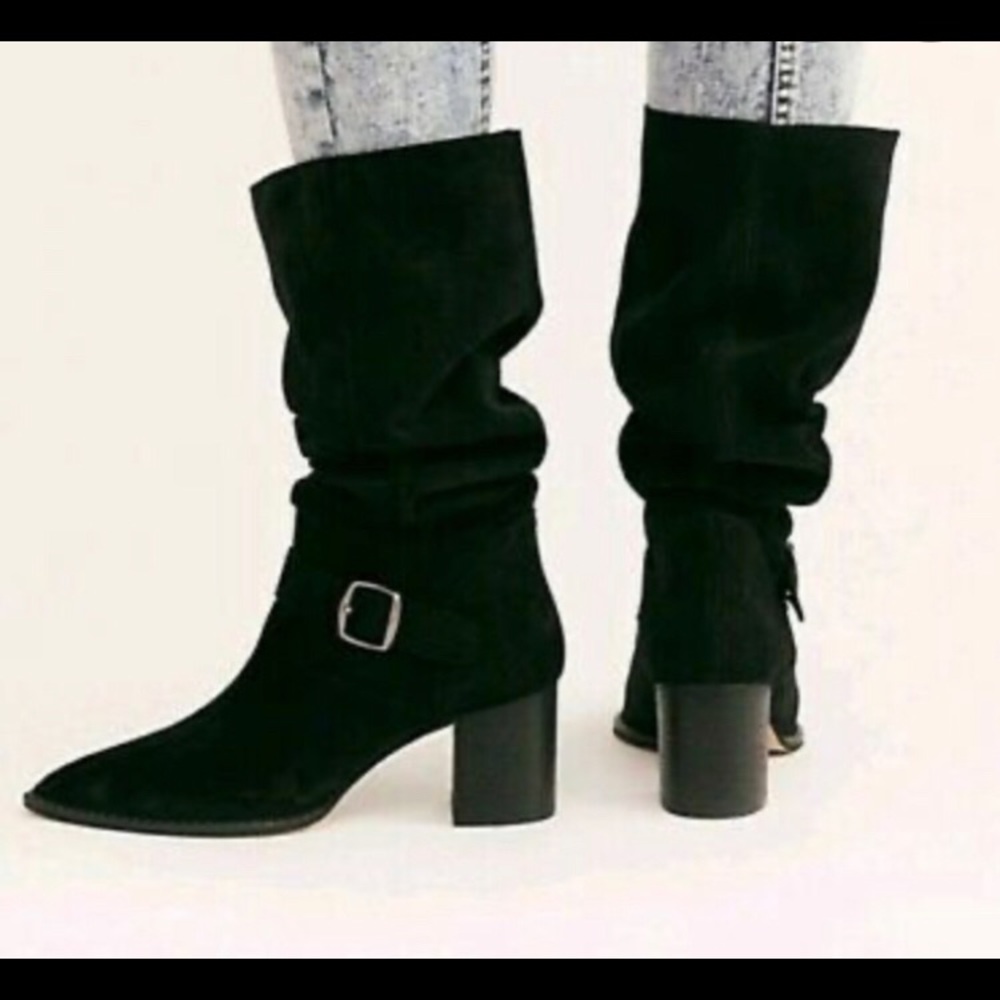 Free People Black Dahlia Scruchie Boots